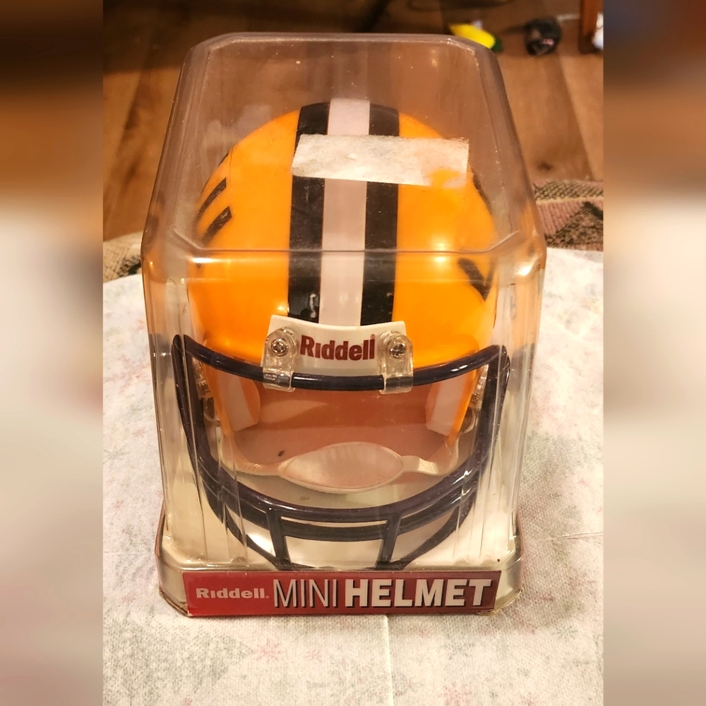 Riddell LSU Tigers Mini Helmet NWOT In Box Yellow